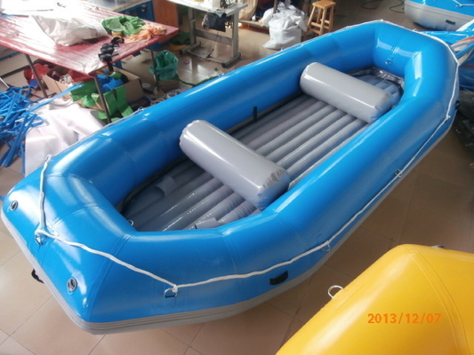 De blauwe Boot van Rivierrafting met Opblaasbare Vloer/Vlot Opblaasbare Boot