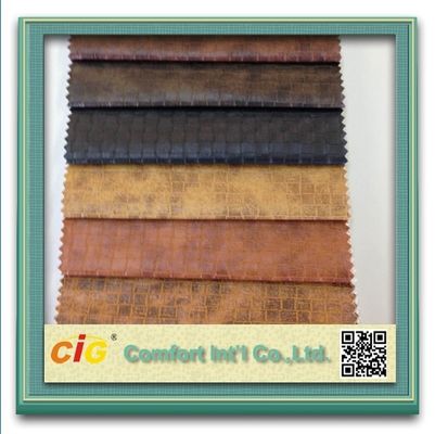 Het hoogwaardige Synthetische Leer van pvc, pvc schittert de Textiel van het Leerhuis