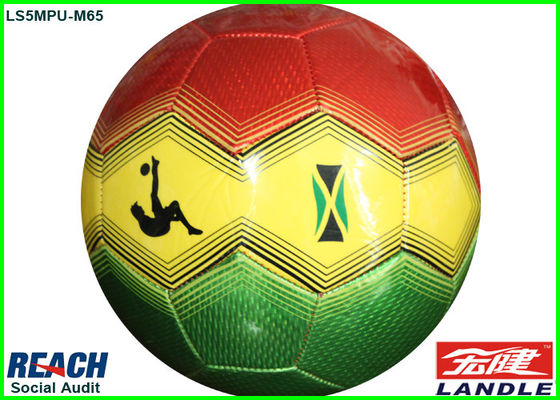 Ballen van het douane de Kleurrijke Voetbal/Bal van de het Leervoetbal van Pu de Synthetische