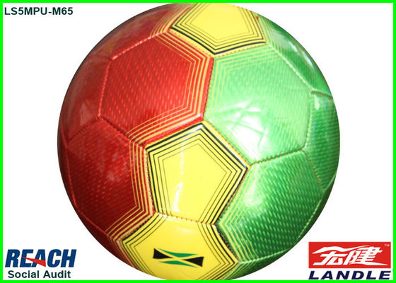 Ballen van het douane de Kleurrijke Voetbal/Bal van de het Leervoetbal van Pu de Synthetische