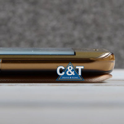 De unieke van het de Tik Schokbestendige Pu Leer van het Meningsvenster Beschermende Dekking, de Randgevallen van Samsung S6