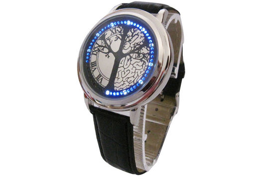 LEIDEN van de leerarmband Digitaal Polshorloge Unisex- voor het Zwemmen, Bestand Water