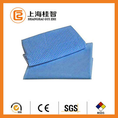 Het absorberende Chemische van de de Golflijn van de Band niet Geweven Schoonmakende Doek Blauwe Vierkante Patroon