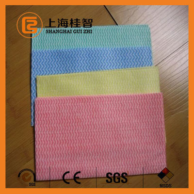 Het absorberende Chemische van de de Golflijn van de Band niet Geweven Schoonmakende Doek Blauwe Vierkante Patroon